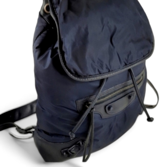 BALENCIAGA Motocross Classic Traveller Backpack Traveler Top Handle Bag Blue - Picture 6 of 16